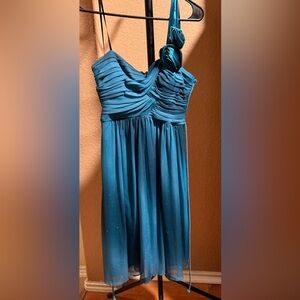 City Studio Strapless Teal Dress
